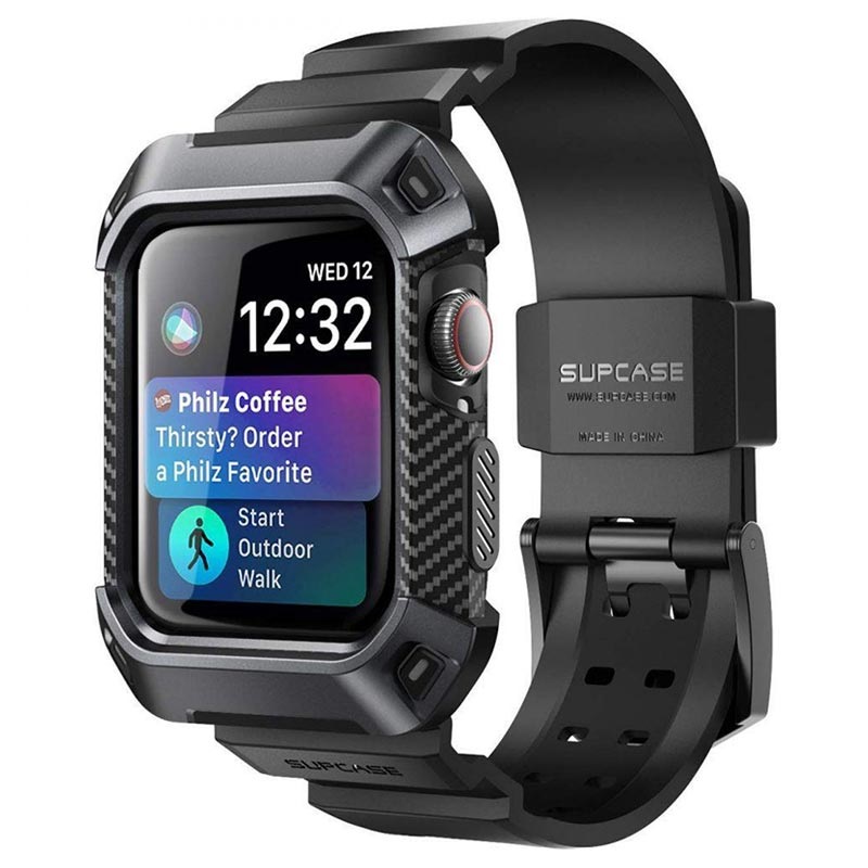 Cover in TPU Supcase Unicorn Beetle Pro per Apple Watch SE/6/5/4 - 44mm -  Nero
