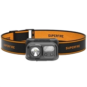 Lampada frontale SuperFire HL23-A da 220lm - Sensore di movimento, 9 modalità di illuminazione