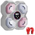 T-9612 Macchina da boxe musicale per bambini con 9 velocità e guantoni - Bianco