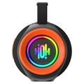 Altoparlante Bluetooth portatile T&G TG484 da 30W con luci RGB - Nero