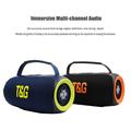 Altoparlante Bluetooth portatile T&G TG484 da 30W con luci RGB - Blu