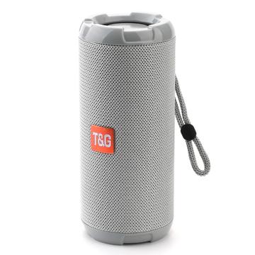 T&G TG621 Altoparlante portatile TWS Bluetooth TF Card FM Subwoofer wireless impermeabile all\'aperto (certificato CE) - Grigio