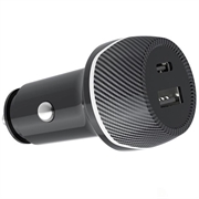 Caricabatteria da auto T05 USB-A/USB-C con localizzatore anti-smarrimento per Android