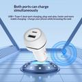 Caricabatteria da auto T05 USB-A/USB-C con localizzatore anti-smarrimento per iPhone - Bianco