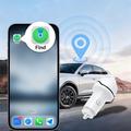 Caricabatteria da auto T05 USB-A/USB-C con localizzatore anti-smarrimento per iPhone - Bianco