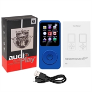 Lettore musicale MP4 portatile T1 con schermo da 1.8" e scheda TF da 64GB - Blu scuro