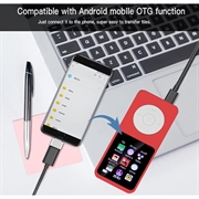 Lettore musicale MP4 portatile T1 con schermo da 1.8" e scheda TF da 64GB - Rosso