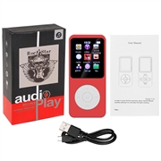 Lettore musicale MP4 portatile T1 con schermo da 1.8" e scheda TF da 64GB - Rosso