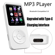Lettore musicale MP4 portatile T1 con schermo da 1.8" e scheda TF da 64GB - Bianco