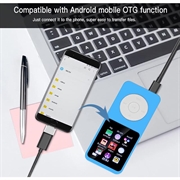 Lettore musicale MP4 portatile T1 con schermo da 1.8" e scheda TF da 64GB - Azzurro