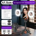 T13Y treppiede per selfie stick Bluetooth con doppia luce di riempimento - Nero