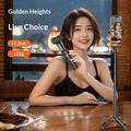 T13Y treppiede per selfie stick Bluetooth con doppia luce di riempimento - Nero