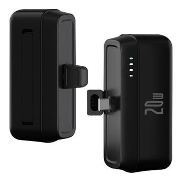 Mini banca di alimentazione USB-C portatile T160 - PD 20W, 5000mAh - Nero