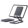 Supporto pieghevole in alluminio per telefono/tablet T2 Max - Grigio