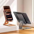 Supporto pieghevole in alluminio per telefono/tablet T2 Max - Arancione