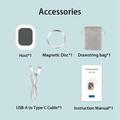 Monitor magnetico T3 Mini per selfie per iPhone e Android - Bianco