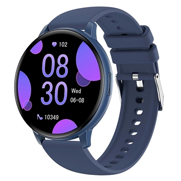 Smartwatch T6 Fitness con chiamate Bluetooth e cardiofrequenzimetro - 1.38" - Blu