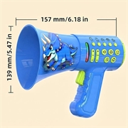 T9 Corno magico - Giocattolo megafono con cambiavoce per bambini - Dinosaurio - Blu