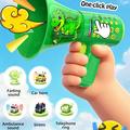 T9 Corno magico - Giocattolo megafono con cambiavoce per bambini - Dinosaurio - Verde