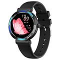 Smartwatch T9 con cardiofrequenzimetro da donna - 1.27" - Nero