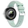 Smartwatch T9 con cardiofrequenzimetro da donna - 1.27" - Argento