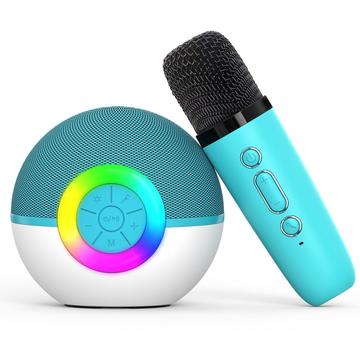 T97 Microfono karaoke per bambini con altoparlante Bluetooth e subwoofer - Verde