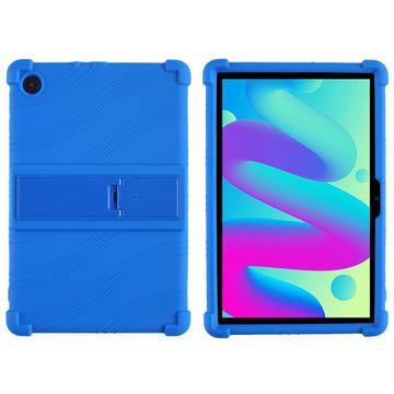 Custodia in silicone per TCL Tab 10L/10 HD 4G con supporto per il calcio - Blu