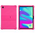 Custodia in silicone per TCL Tab 10L/10 HD 4G con kickstand - Rosa Neon