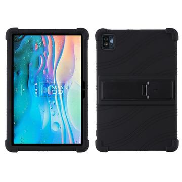 Custodia in silicone per TCL Tab 10s con supporto per il calcio - Nera