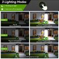 TG-TY19502 Lampada da parete con sensore di movimento a 144 LED e pannello solare per giardino e terrazza