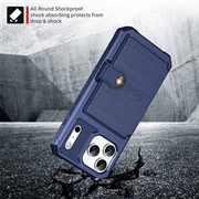 Custodia in TPU per iPhone 17 Pro con portacarte - blu