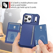 Custodia in TPU per iPhone 17 Pro con portacarte - blu