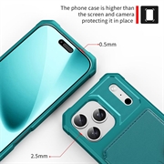 Custodia in TPU per iPhone 17 Pro Max con portacarte - Turchese