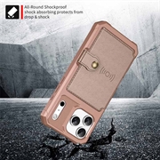 Custodia in TPU per iPhone 17 Pro con portacarte - Rosa