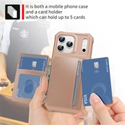 Custodia in TPU per iPhone 17 Pro con portacarte - Rosa