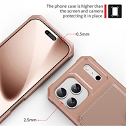 Custodia in TPU per iPhone 17 Pro con portacarte - Rosa