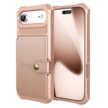 Custodia in TPU per iPhone Air con portacarte - Rosa