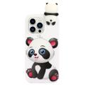 Custodia in TPU Serie di Figure 3D per iPhone 14 Pro - Panda Carino