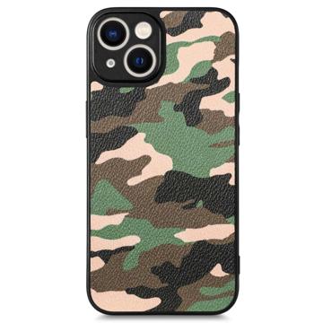Custodia Ibrida per iPhone 14 Plus Camouflage Series - Verde