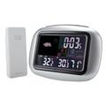 Stazione meteorologica wireless a colori TS-77 con sveglia - Argento