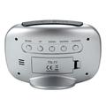 Stazione meteorologica wireless a colori TS-77 con sveglia - Argento