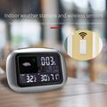 Stazione meteorologica wireless a colori TS-77 con sveglia - Argento