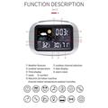 Stazione meteorologica wireless a colori TS-77 con sveglia - Argento