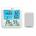 Stazione meteorologica wireless TS-8085 con orologio - Bianca
