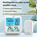 Stazione meteorologica wireless TS-8085 con orologio - Bianca