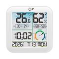 TS-8086 Termometro e igrometro digitale con sveglia - Bianco