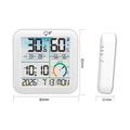 TS-8086 Termometro e igrometro digitale con sveglia - Bianco