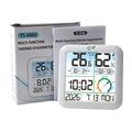 TS-8086 Termometro e igrometro digitale con sveglia - Bianco