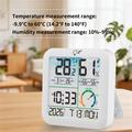 TS-8086 Termometro e igrometro digitale con sveglia - Bianco