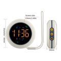 Sveglia vibrante TS-BC800-LED - 3 livelli di vibrazione e display a LED - Bianco